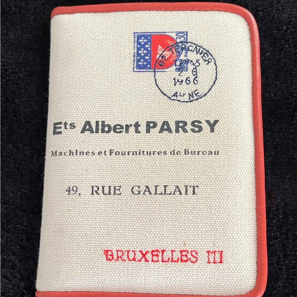 Vintage French Style Beige and Red passport and cards protector